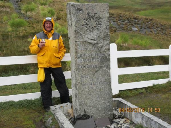 Rodney Paul at Shackleton's Grave